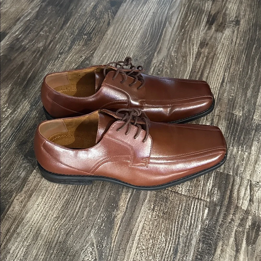 Stacy Adams Chestnut Leather Oxfords Size 12m